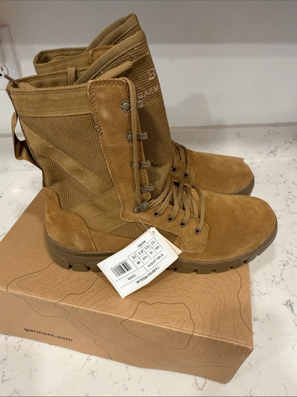 Garmont Men's Tan Tactical Suede Lace-Up Boots